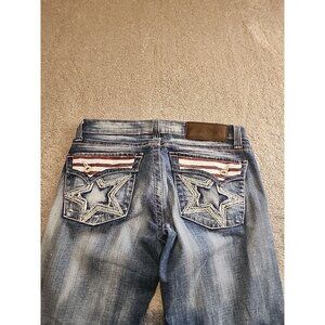 Dang Chicks Women’s Size 28 Glorya boot cut jeans - Retail $99 USA Patriotic